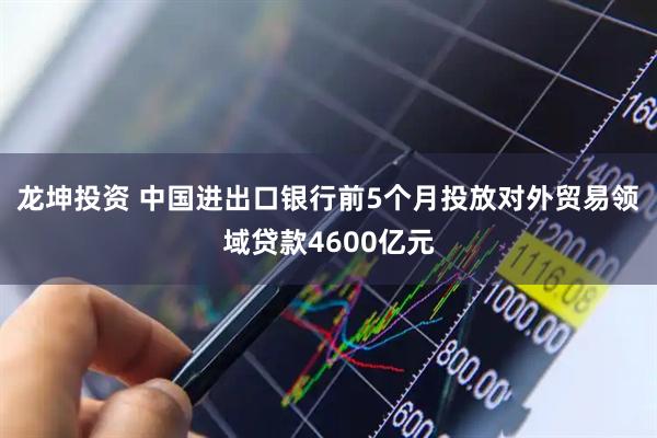 龙坤投资 中国进出口银行前5个月投放对外贸易领域贷款4600亿元