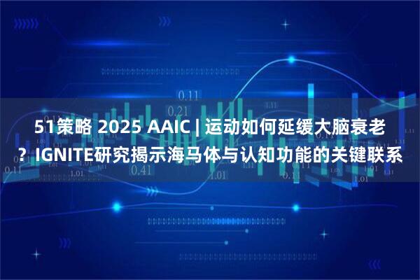 51策略 2025 AAIC | 运动如何延缓大脑衰老？IGNITE研究揭示海马体与认知功能的关键联系
