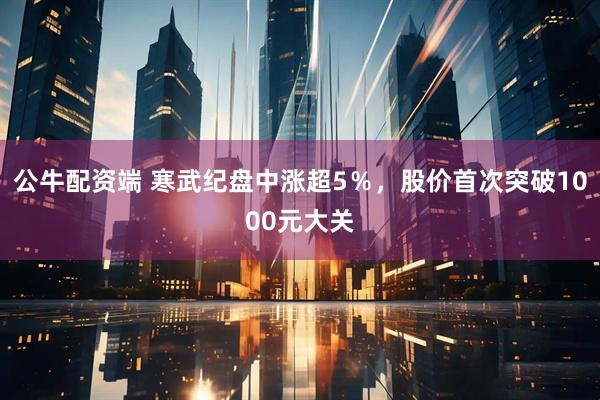 公牛配资端 寒武纪盘中涨超5％，股价首次突破1000元大关